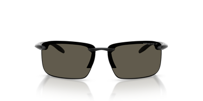 Arnette AN4383 Sunglasses in 2900/1 Recycled Black / Polarized Dark Grey lens, front view