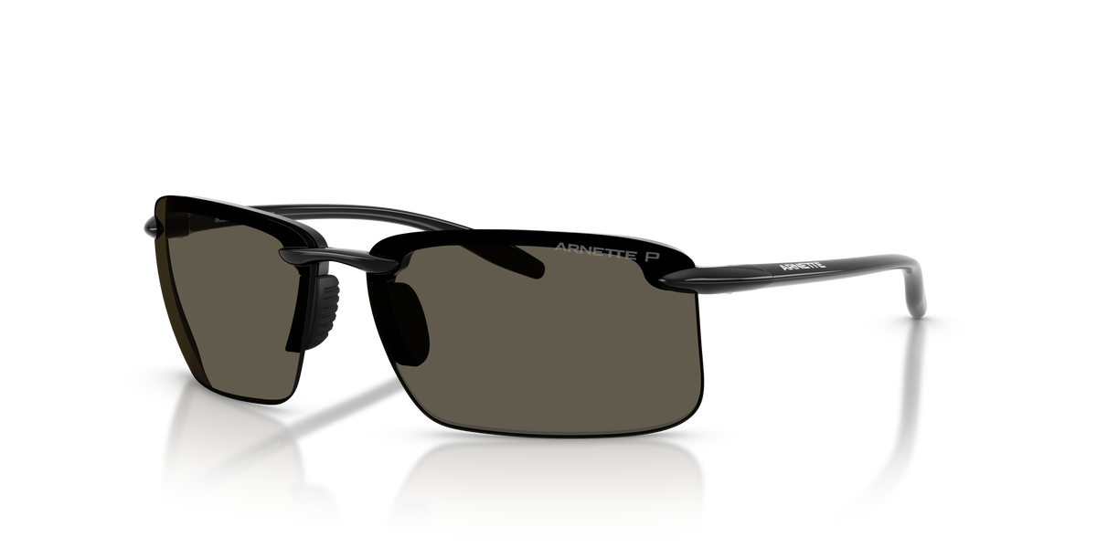 Arnette AN4383 Sunglasses in 2900/1 Recycled Black / Polarized Dark Grey lens