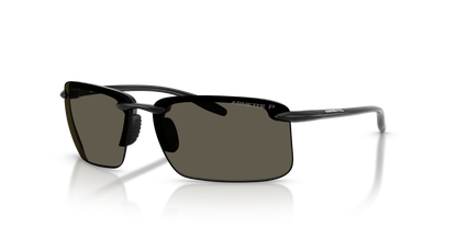 Arnette AN4383 Sunglasses in 2900/1 Recycled Black / Polarized Dark Grey lens