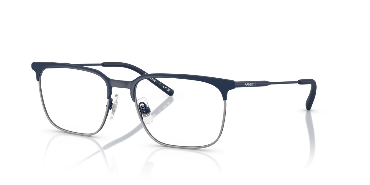 Arnette AN6136 Maybe Mae Eyeglasses Frame in 744 Matt Dark Blue/Gunmetal