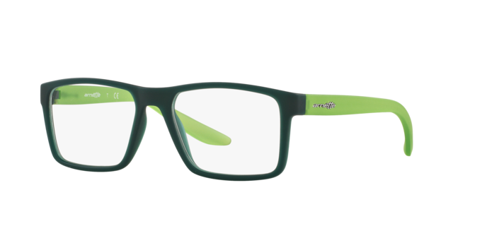 Arnette AN7109 Coronado Eyeglasses Frame in 2373 Rubber Transparent Green
