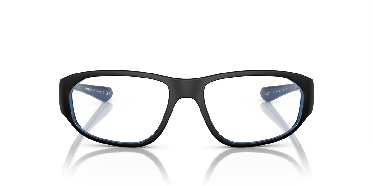 Arnette AN7245 Gamoor Eyeglasses Frame in 2923 Matte Black/Allumina Blue, front view