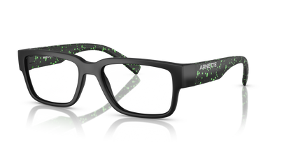 Arnette AN7261 Woah Eyeglasses Frame in 2971 Black/Gekko Green Splatter