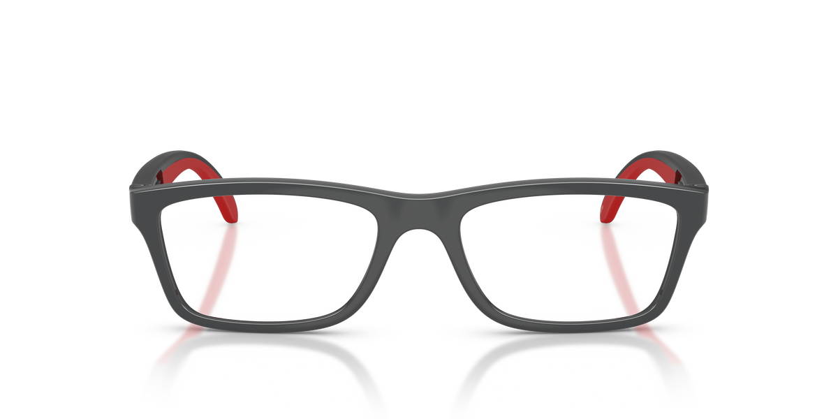 Arnette AN7270 Burb Eyeglasses Frame in 2841 Dark Grey/Red Rubber, front view