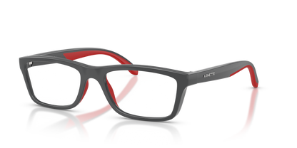 Arnette AN7270 Burb Eyeglasses Frame in 2841 Dark Grey/Red Rubber
