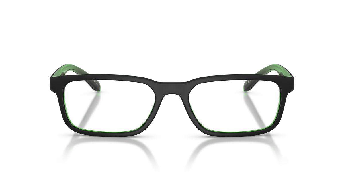 Arnette AN7283 Raysin Eyeglasses Frame in 3004 Black/Green, front view