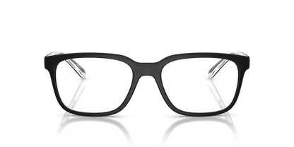 Arnette AN7284 Steek Eyeglasses Frame in 3010 Black/Crystal, front view