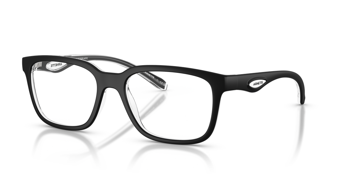 Arnette AN7284 Steek Eyeglasses Frame in 3010 Black/Crystal