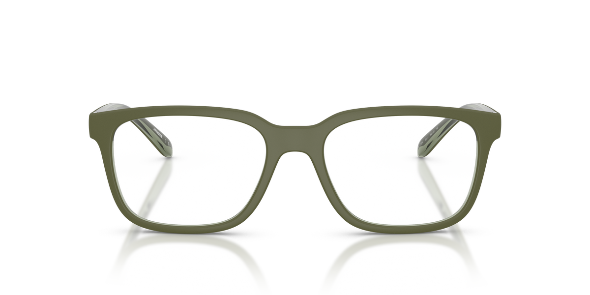 Arnette AN7284 Steek Eyeglasses Frame in 3011 Military/Transparent Green, front view