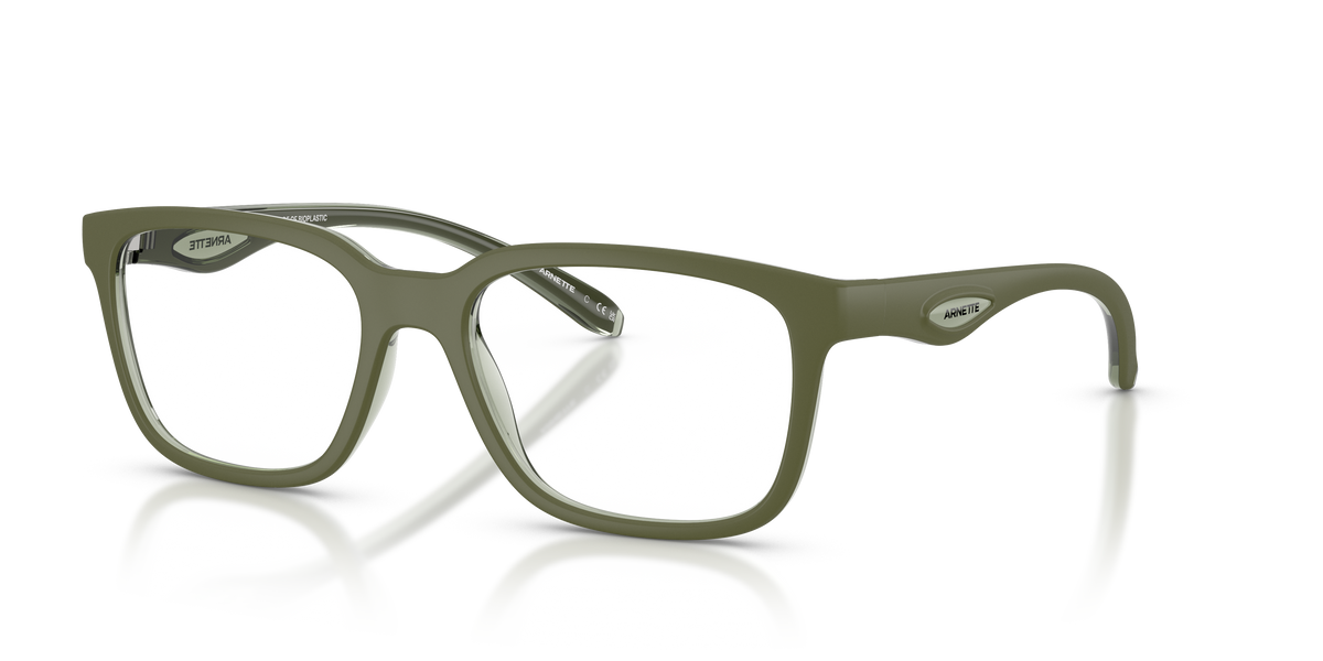 Arnette AN7284 Steek Eyeglasses Frame in 3011 Military/Transparent Green