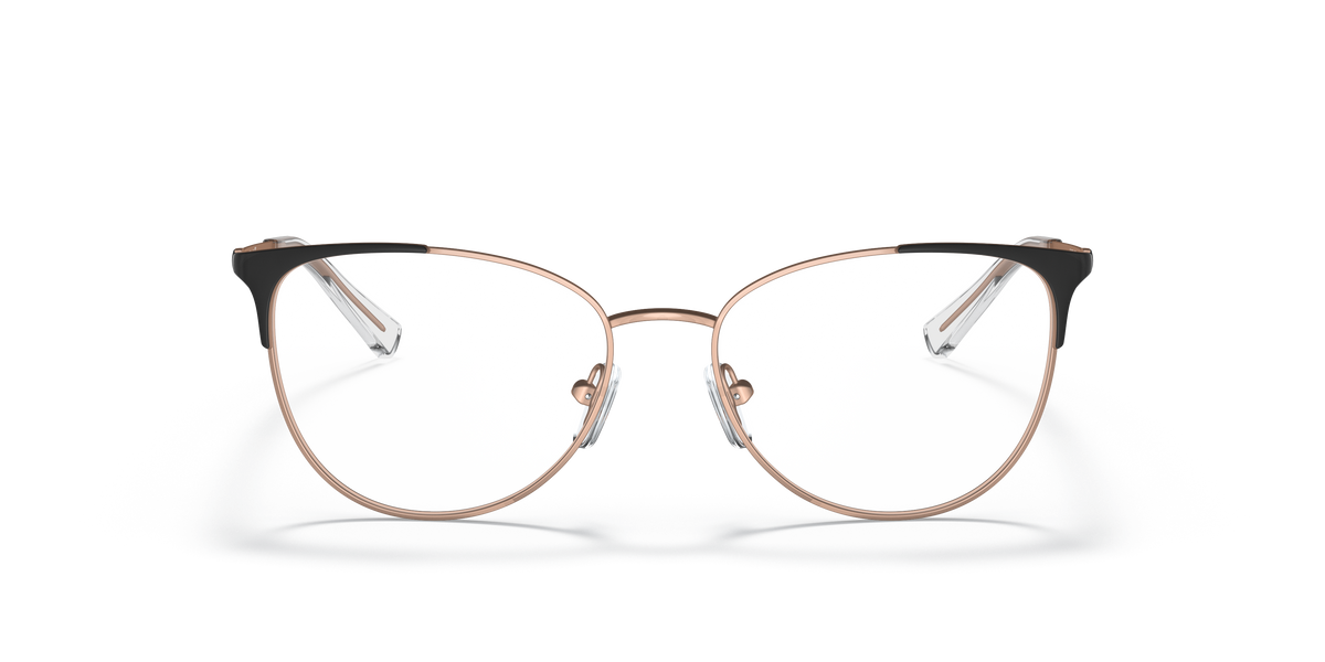 Armani Exchange AX1034 Eyeglasses Frame in 6106 Matte Rose Gold And Black, front view