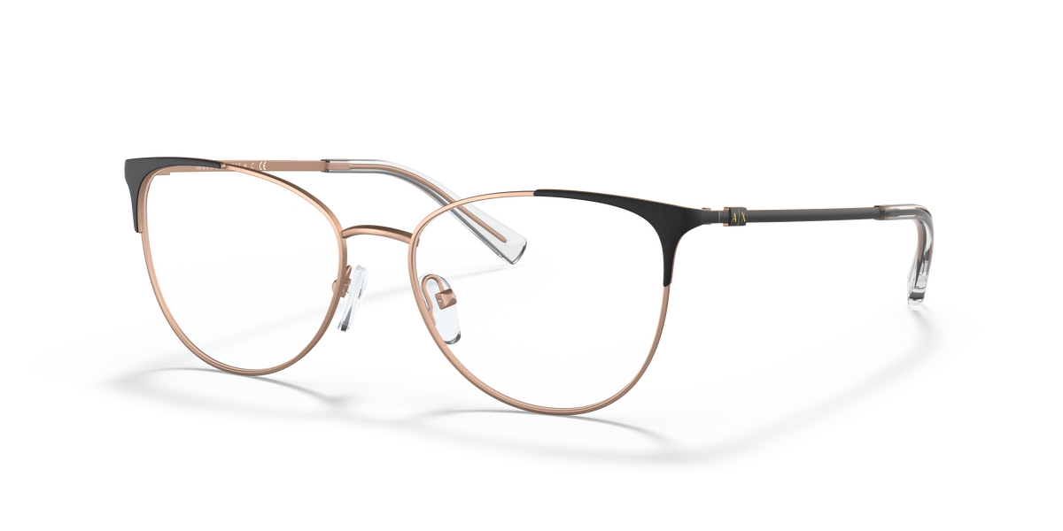 Armani Exchange AX1034 Eyeglasses Frame in 6106 Matte Rose Gold And Black