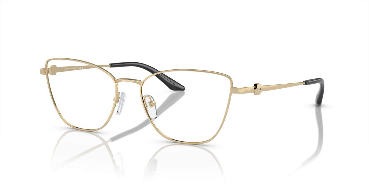 Armani Exchange AX1063 Eyeglasses Frame in 6110 Shiny Pale Gold