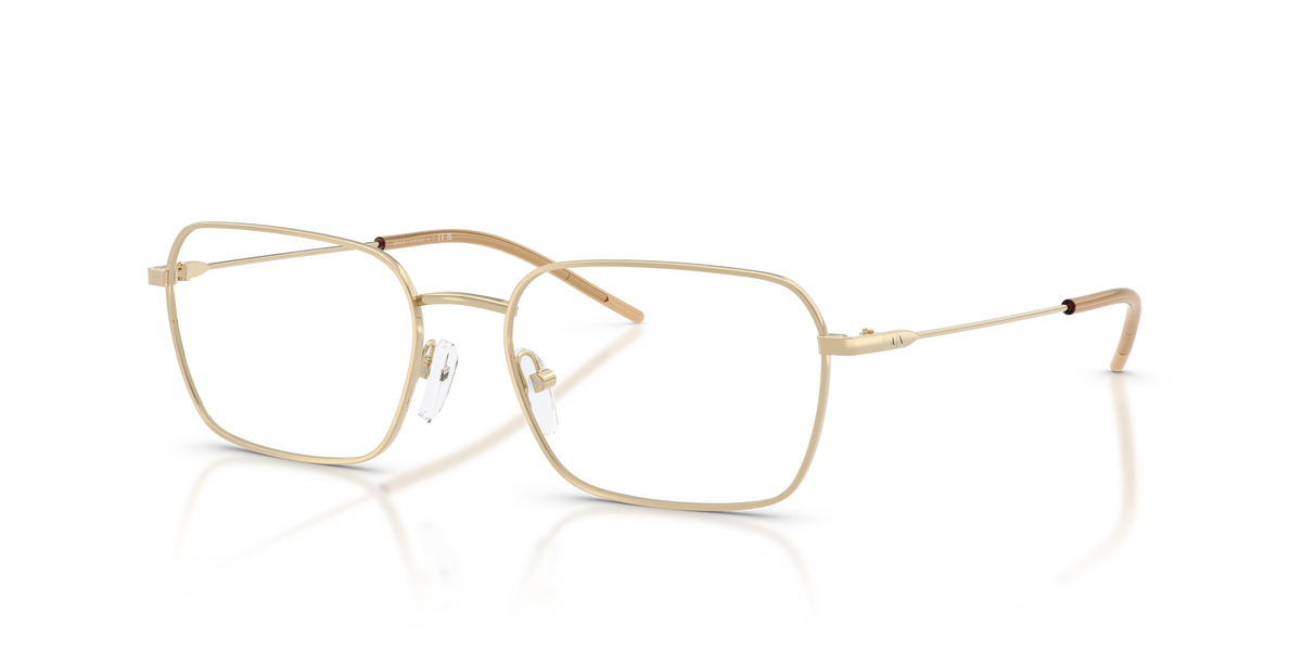 Armani Exchange AX1072 Eyeglasses Frame in 6110 Shiny Pale Gold