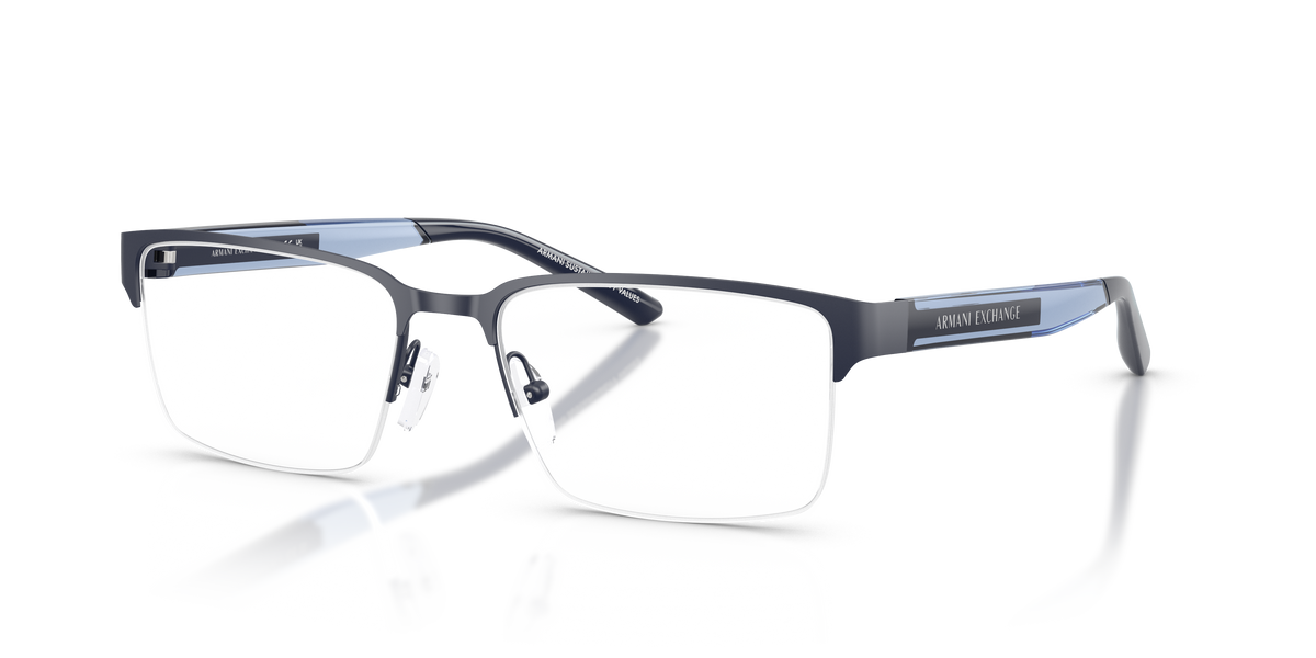 Armani Exchange AX1075 Eyeglasses Frame in 6130 Matte Blue