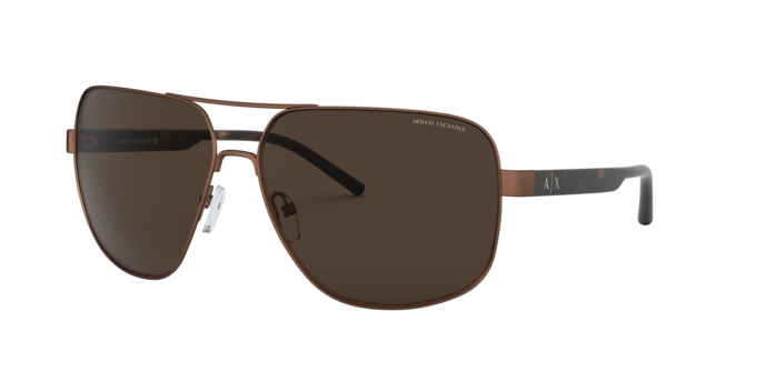 Armani Exchange AX2030S Sunglasses in 610673 Matte Brown / Brown lens
