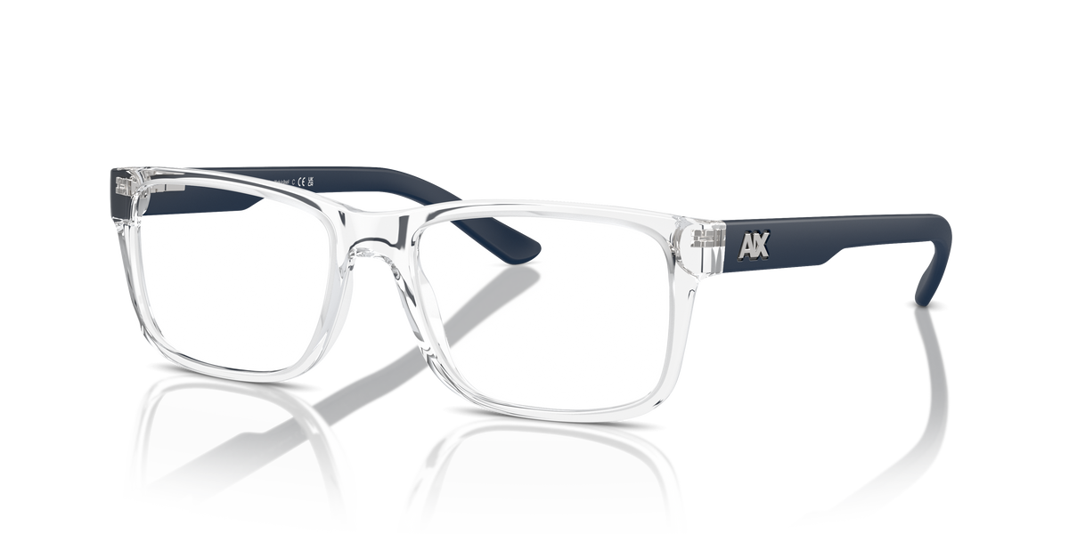Armani Exchange AX3016 Eyeglasses Frame in 8033 Shiny Crystal