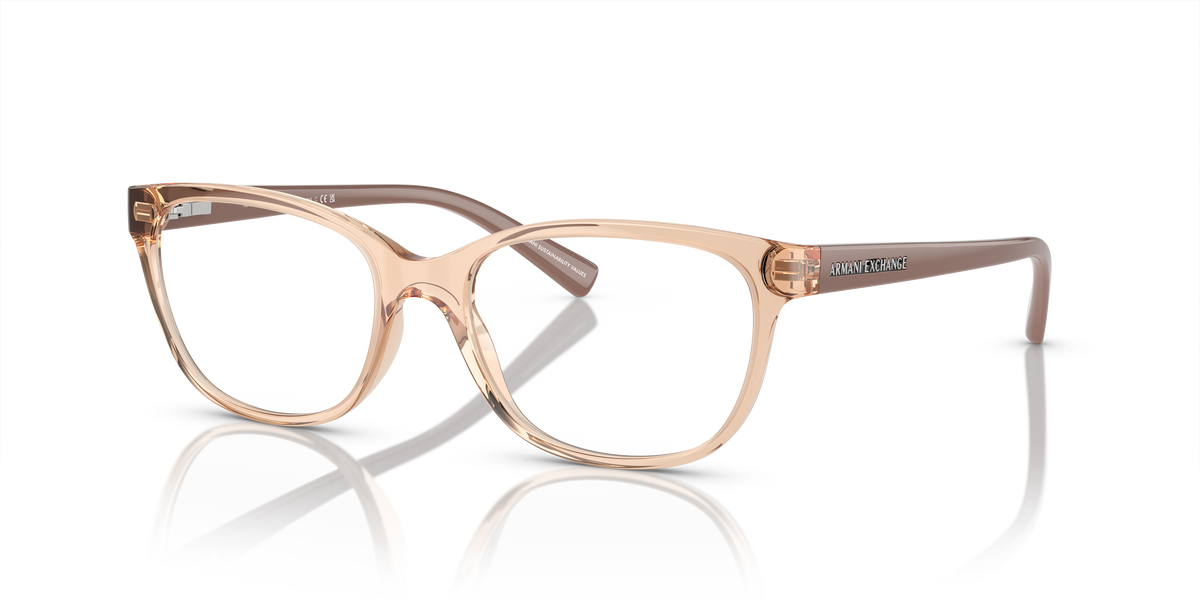 Armani Exchange AX3037 Eyeglasses Frame in 8342 Shiny Transparent Tundra