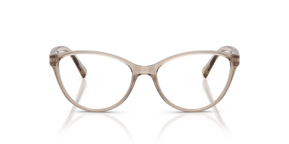 Armani Exchange AX3053 Eyeglasses Frame in 8240 Shiny Transparent Tundra, front view