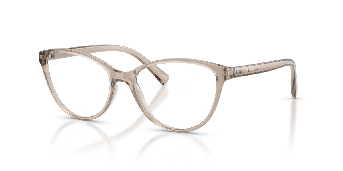 Armani Exchange AX3053 Eyeglasses Frame in 8240 Shiny Transparent Tundra