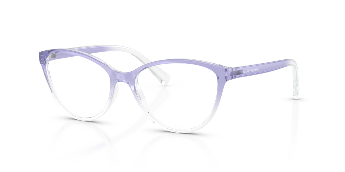 Armani Exchange AX3053 Eyeglasses Frame in 8323 Shiny Lilac Gradient Crystal