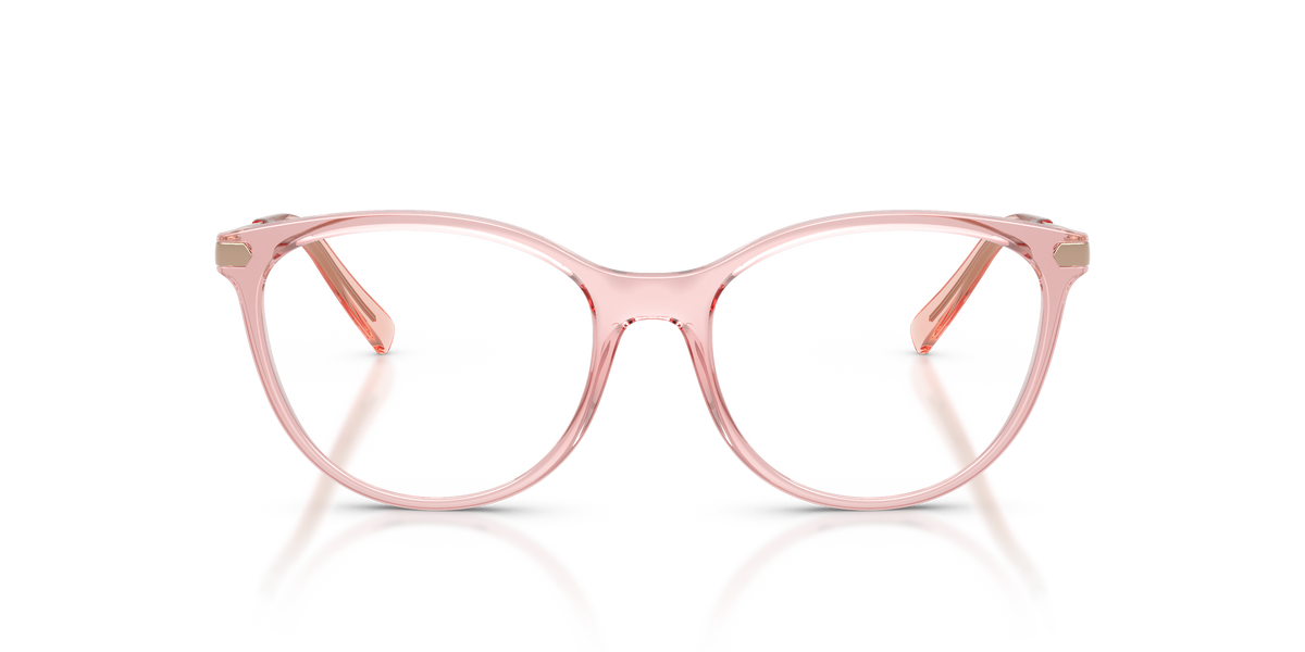 Armani Exchange AX3078 Eyeglasses Frame in 8339 Shiny Transparent Pink, front view
