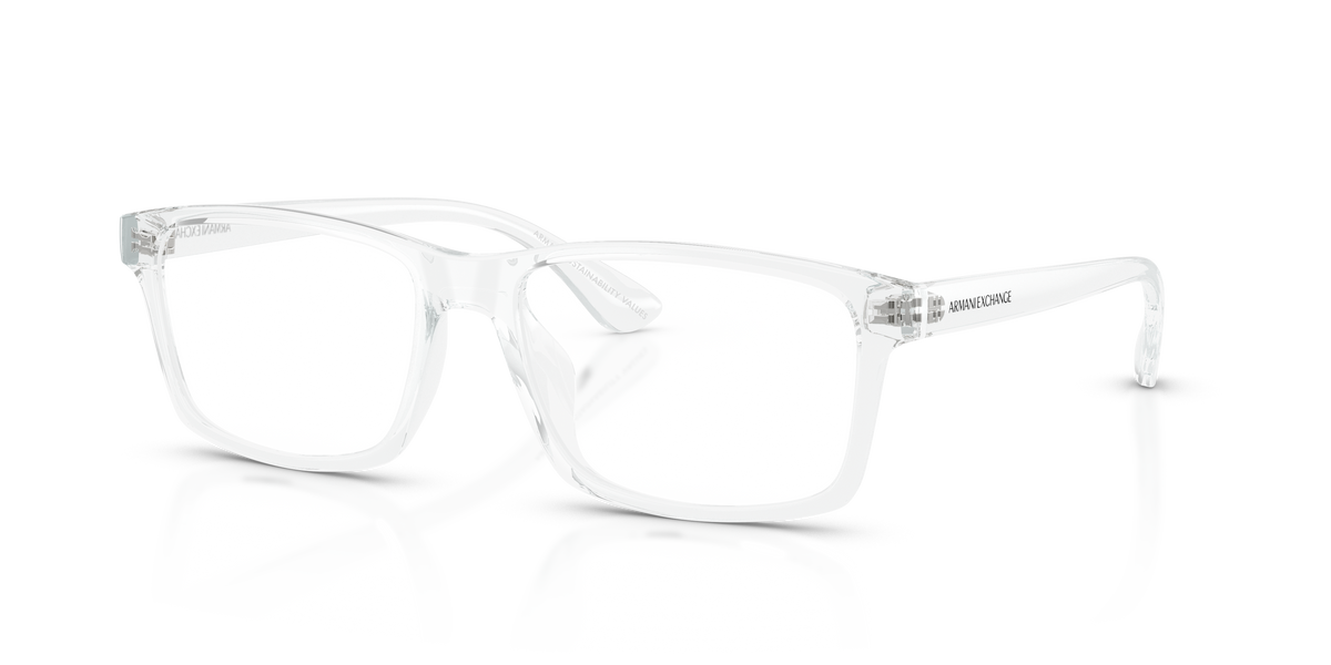 Armani Exchange AX3083U Eyeglasses Frame in 8235 Shiny Crystal