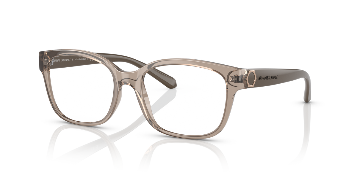 Armani Exchange AX3098 Eyeglasses Frame in 8240 Shiny Transparent Tundra