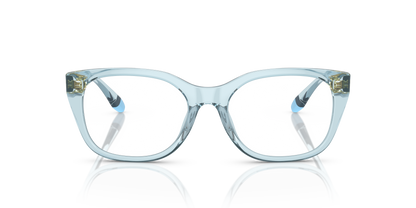 Armani Exchange AX3099U Eyeglasses Frame in 8340 Shiny Transparent Azure, front view