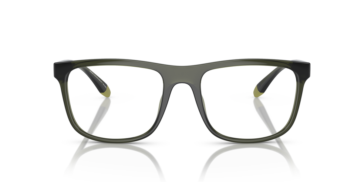 Armani Exchange AX3101U Eyeglasses Frame in 8341 Shiny Transparent Green, front view