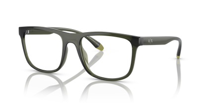 Armani Exchange AX3101U Eyeglasses Frame in 8341 Shiny Transparent Green