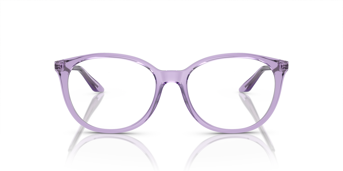 Armani Exchange AX3109 Eyeglasses Frame in 8236 Shiny Transparent Violet, front view