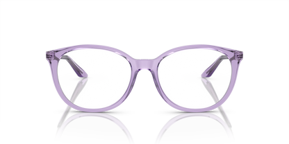 Armani Exchange AX3109 Eyeglasses Frame in 8236 Shiny Transparent Violet, front view