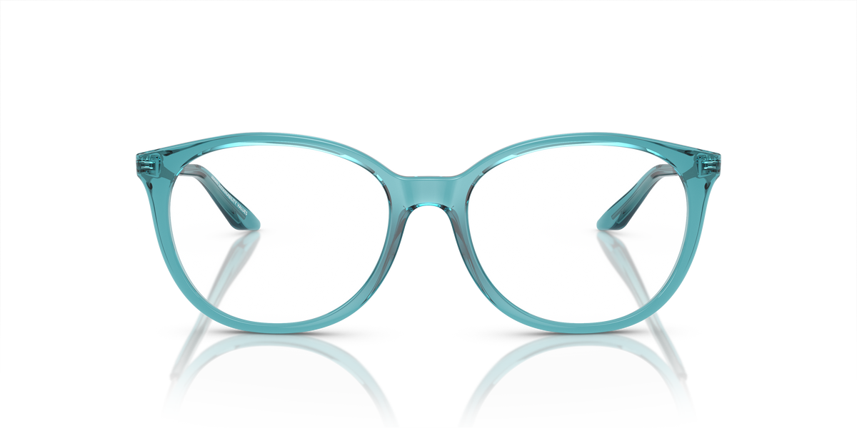 Armani Exchange AX3109 Eyeglasses Frame in 8237 Shiny Transparent Petroleum, front view