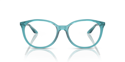 Armani Exchange AX3109 Eyeglasses Frame in 8237 Shiny Transparent Petroleum, front view