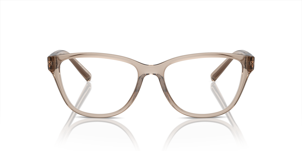 Armani Exchange AX3111U Eyeglasses Frame in 8344 Shiny Transparent Brown, front view
