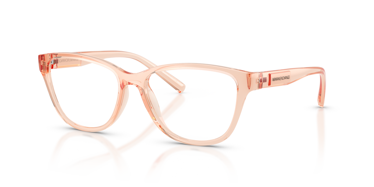 Armani Exchange AX3111U Eyeglasses Frame in 8395 Transparent Peach