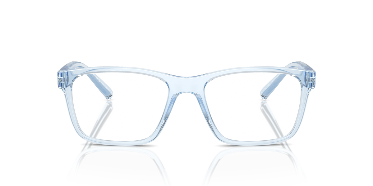 Armani Exchange AX3114 Eyeglasses Frame in 8345 Shiny Transparent Blue, front view