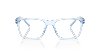 Armani Exchange AX3114 Eyeglasses Frame in 8345 Shiny Transparent Blue, front view