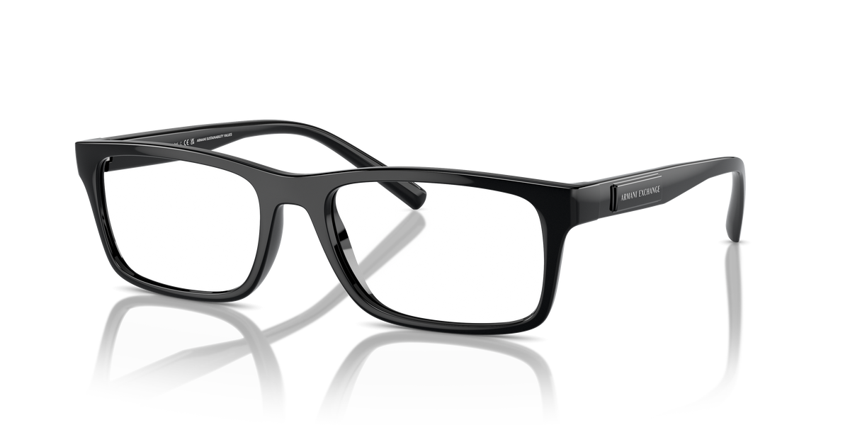 Armani Exchange AX3115 Eyeglasses Frame in 8158 Shiny Black
