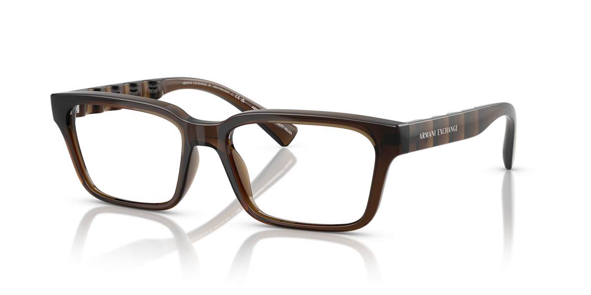 Armani Exchange AX3116 Eyeglasses Frame in 8357 Shiny Transparent Green