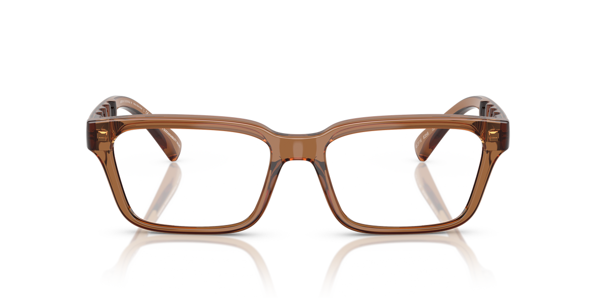 Armani Exchange AX3116 Eyeglasses Frame in 8358 Shiny Transparent Brown, front view