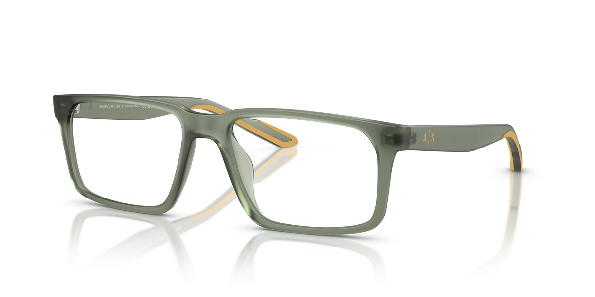 Armani Exchange AX3118U Eyeglasses Frame in 8362 Matt Opalescent Green