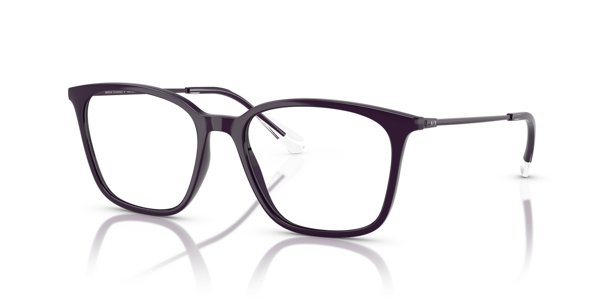Armani Exchange AX3120 Eyeglasses Frame in 8364 Shiny Dark Purple