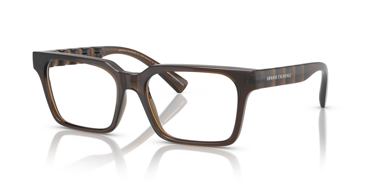 Armani Exchange AX3122 Eyeglasses Frame in 8357 Shiny Transparent Green