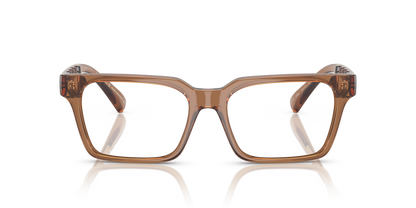 Armani Exchange AX3122 Eyeglasses Frame in 8358 Shiny Transparent Brown, front view