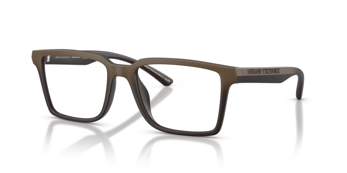 Armani Exchange AX3129U Eyeglasses Frame in 8391 Matte Brown Gradient