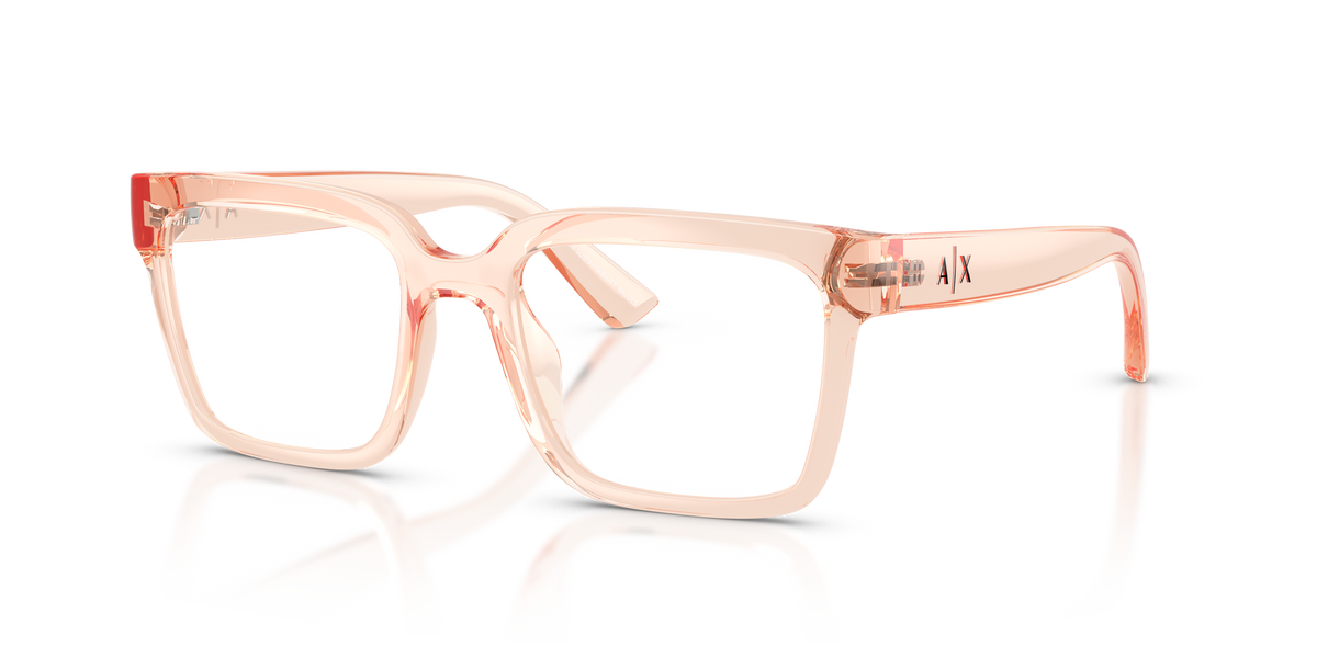 Armani Exchange AX3133U Eyeglasses Frame in 8395 Transparent Peach