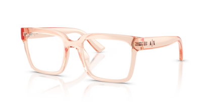 Armani Exchange AX3133U Eyeglasses Frame in 8395 Transparent Peach