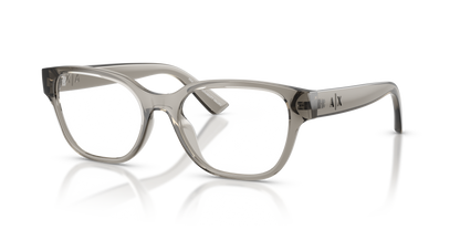 Armani Exchange AX3134U Eyeglasses Frame in 8394 Shiny Transparent Grey